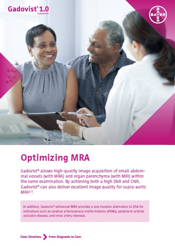 Optimizing MRA with Gadovist